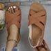 Cross-border Foreign Trade Plus-size Sandals, 2024 Summer New European And American Roman Style Velcro Women's Shoes,_vogvips.com