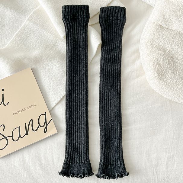 Socks Lace Socks Warm Leg Covers Women's Calf Pile Socks Knitted Wool Foot Covers Flat 45 Cm Long_vogvips.com