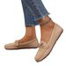 New Round Head Shallow Mouth Diamond Chain Flat Casual Shoes_vogvips.com