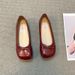 Gentle Style Soled Grandma's Summer 2025, New Soft Leather Flat Bottomed Butterfly Bow Pregnant , Single Shoes For_vogvips.com