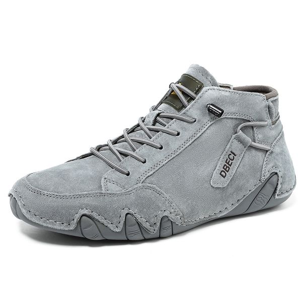 Spring And Autumn Men's Casual Shoes Short Boots Outdoor Casual Men's Boots Trend Top Leather Large Size Men's Shoes_vogvips.com