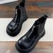 Thick-Soled British Martin For Women 2025 Autumn Winter New Fleece-Lined Casual Fashion Height-Increasing Short Boots_vogvips.com