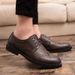 Suitable For All Seasons Men's Leather Large Size Spring New Low-top Lace-up Brogue Carved Casual Wedding Shoes_vogvips.com