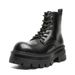Martin Boots Heightened Thin Thick-soled Lace-up Thick Heel Handsome Short Boots Men's Trend_vogvips.com