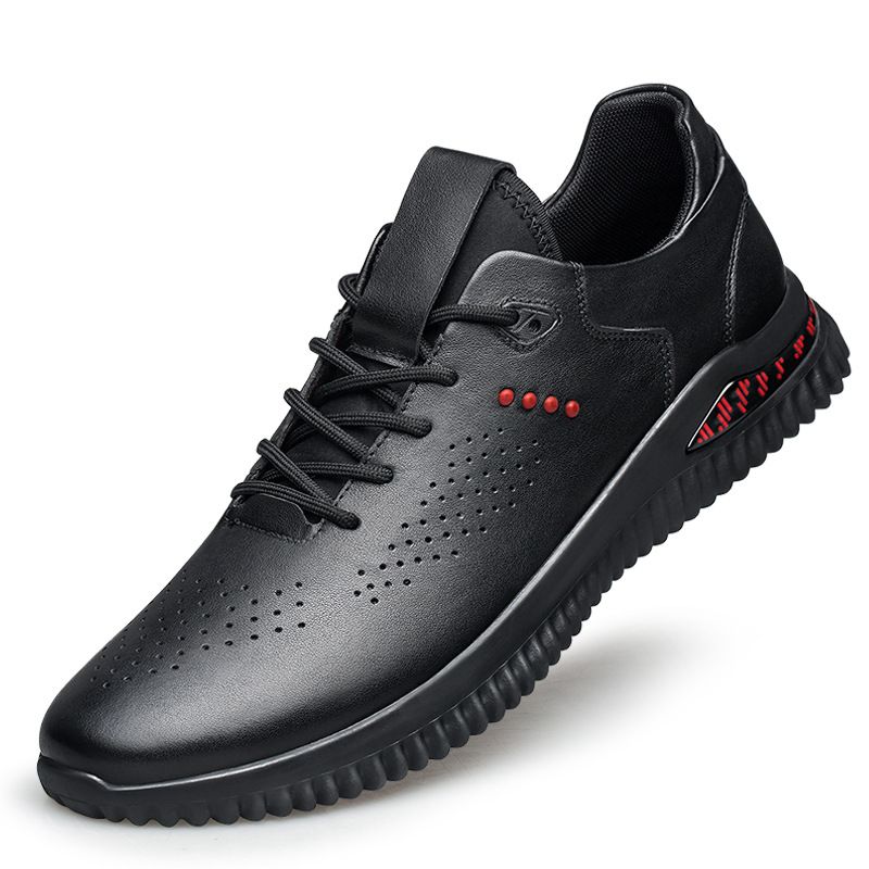 Casual Leather Shoes First Layer Men's Single Shoes Breathable Low Top Men's Shoes Board Shoes_vogvips.com