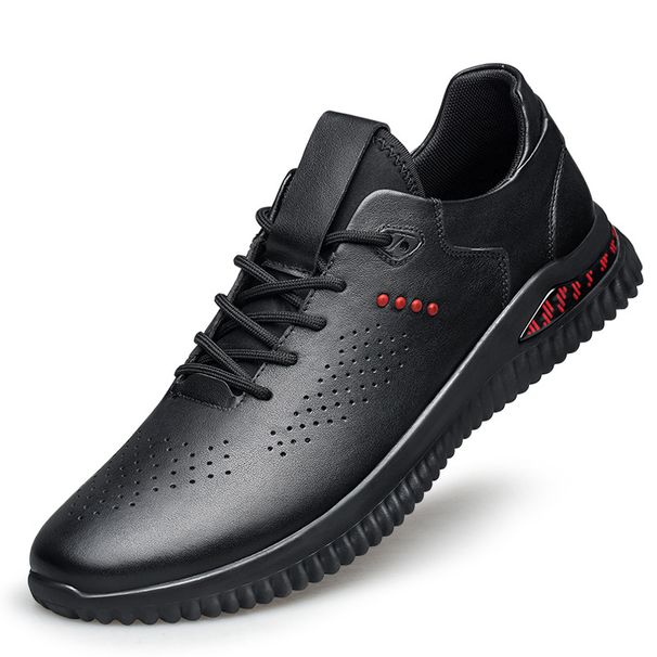 Casual Leather Shoes First Layer Men's Single Shoes Breathable Low Top Men's Shoes Board Shoes_vogvips.com