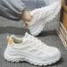 Men's Spring New Breathable Mesh Sports Men's Trend Versatile Thick Soles, Anti Slip Casual Shoes, Dad Trendy Shoes_vogvips.com
