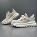 Workwear Summer Fly Woven Breathable Casual Sports Versatile Men's Thick Soled Trendy Dad Shoes_vogvips.com