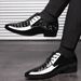 Formal Dress Shoe Black PU Leather Lace Up Point Toe Business Casual Shoes for Men Wedding Party Office_vogvips.com