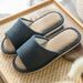 Factory Direct Sales! Japanese-style Linen Home Mop Soft Sole Non-slip Male And Female Couples Home Floor Shoes Thermal Cotton Slippers_vogvips.com