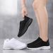 Women's Running Shoes Lightweight Soft Sole Mesh Sports Shoes 2024 New Summer Breathable Versatile Black Work Shoes_vogvips.com