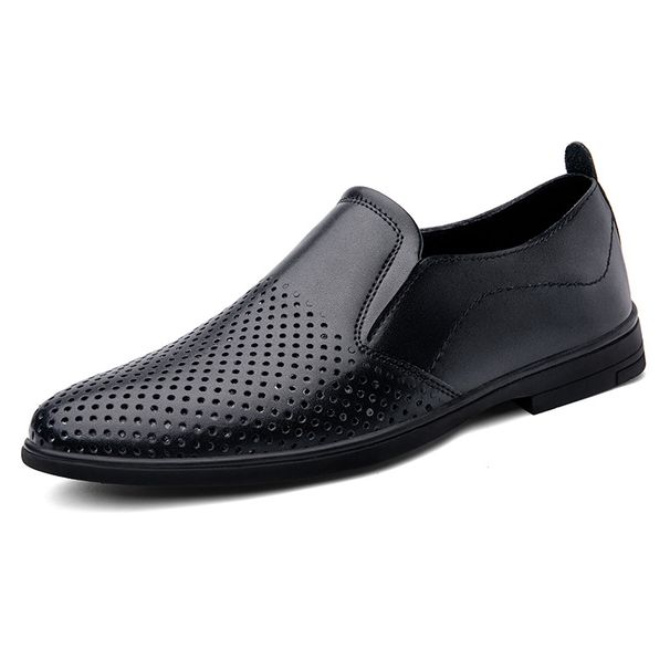 Men's Dress Low-top Lace-up Leather Shoes, Plaid Casual Leather Shoes, Loafers_vogvips.com