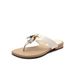 Women's Genuine Leather Flip Flops Celebrity Endorsed Summer Outdoor Wear French Retro Style Beach Sandals_vogvips.com