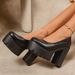 Low Cut Single Shoes For Women Chunky Heel European American Style Plus Size Spring Fashion High Heeled Footwear_vogvips.com