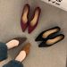 French Style Niche Brown Single For Women 2025 Spring And Autumn Wedge Elegant Pointed Commuting Evening Granny Shoes_vogvips.com