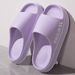 Feslishoet Women Letter Slippers Beach Slides Solid Color Mens Thick Sole Indoor Bathroom Anti Slip Shoes Summer Couple_vogvips.com