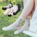 5 Pairs Women's Lace Summer Fashion Sexy Transparent Thin Women Non-slip Ultra-thin Socks Female Ankle Sock_vogvips.com