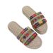 Plus-size Women's Thick Bottom Fish Mouth Twine Candy Slippers_vogvips.com