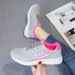 Spring And Autumn Unisex Round Toe Casual Fashion Single Front Lace-up Mesh Breathable Low Heel Sports Women's Shoes_vogvips.com