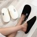 Women Slippers Light House Soft Home Cotton Slipper Winter Indoor Floor Shoes Couples Men Silence Slides Bedroom Flats_vogvips.com