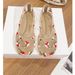 Floral Embroidered Mesh Slip-On Shoes - Breathable & Lightweight (Women's Flat Ballet Flats, Comfortable For Daily Wear)_vogvips.com