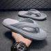 Fashion Outdoor Wear Soft Sole Wedges Couple Flip-flops Beach Men_vogvips.com