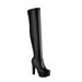 Slimming Over-the-Knee Boots Wom, High Heel Round Toe, Chunky Heel, Leg-Slimming Elastic Long Boots, Plus Size For_vogvips.com
