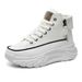 Women's High-top White Sneakers 2026 New Model, Thick-soled, Non-slip, Height-increasing Platform Casual Dad Shoes,_vogvips.com