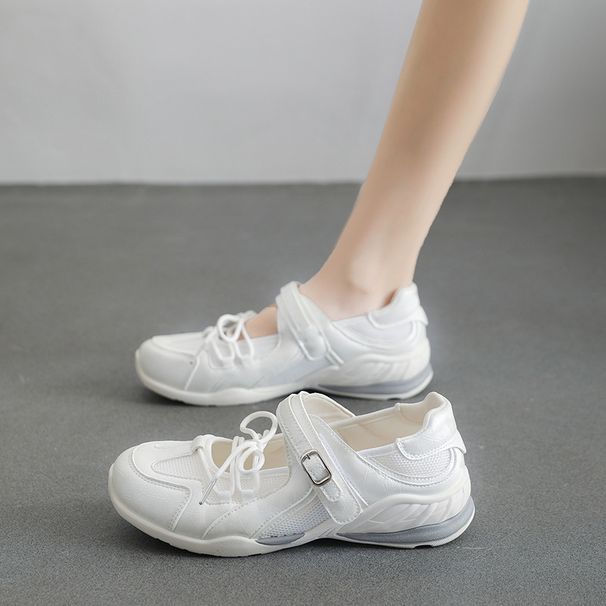 2026 Spring Summer Lightweight Mesh Upper Women’s Casual Low Top Sneakers With Adjustable Hook-and-Loop Fastening And PVC Outsole For Warm Weather_vogvips.com