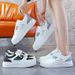 Ins Mesh White Sneakers Women 2023 Spring New Breathable Thick-Soled Korean Style Board Shoes For Fem Students_vogvips.com
