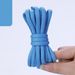 Shoe Accessories semi circular shoelaces basketball shoes sports shoes casual shoes shoelaces black and white blue color oval shoelace rope_vogvips.com