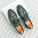 New Fashion Men's British Black Business Casual Loafer Shoes Daily Driving Office Leather Shoes One Foot Pedal Lazy Brown Banquet Dress Wedding Men's_vogvips.com