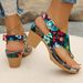 Womens New Arrival Vintage Retro Toe Post Buckle Strap Flat Sandals Plus Size Casual Summer Walking Outdoor Sandals For Ladies_vogvips.com
