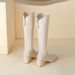 2025 Elastic Square Toe Chunky Heel V-Cut Lon For Women With Back Zipper Over-the-Knee Hih Boots Warm Heiht_vogvips.com