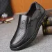 Genuine Leather Casual For Men Handmade Flat Platform Walking Shoes Outdoor Footwear Loafers Breathable Sneakers_vogvips.com