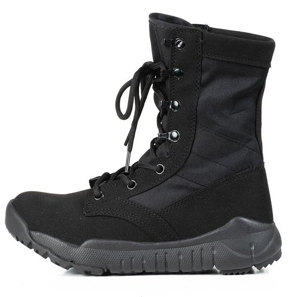 Combat Boots Black Velvet Light Combat Boots Shock Absorbing High Top Outdoor Tactical Boots Mountaineering Boots_vogvips.com