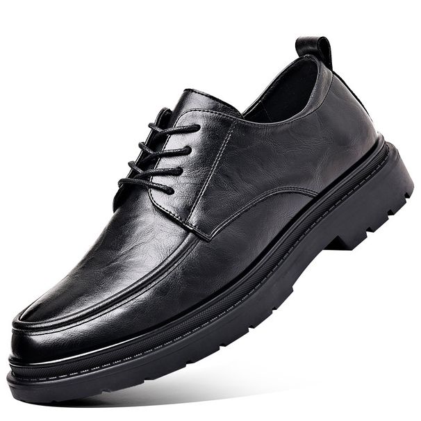 Leather Formal 2025 Spring Summer New Business British Style Soft Sole Breathable Hollow Casual Men's Shoes_vogvips.com