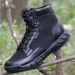 European Warm Series Mid-top Combat Boots For Men, Summer Mesh Ultra-light Breathable Lightweight Outdoor Training Running Tactical Shoes,_vogvips.com