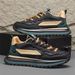 2026 Fashion Sneakers Skateboarding Shoes Jogging Shoes Youth Men Artificial PU Low Top Lace-Up Thick Sole Wear-Resistant Running Shoes_vogvips.com