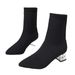 2025 New Fashion Boots Large Skinny Boots Women's Middle Heel Winter Knitted Pointed Breathable And Elastic Skinny Boots_vogvips.com