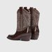 Short For Women, Washed Denim Chunky High Heel Ankle Designer Western Boots, Summer Style Printed Martin Boots_vogvips.com