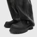 Men's Chunky Derby Shoes - Retro Thick Sole Oxford Brogues For Casual & Formal Wear - Black Wide Fit Comfortable Shoes_vogvips.com