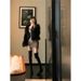 Over The Knee High Heel Boots Suede Pointed Toe Pull On Stretch Slim Fit Tall Boots With Platform Suede Pointed Toe Slip On High Top Stiletto_vogvips.com