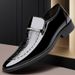 Spring Large Size Leather New Business Formal Pointed Toe Shiny Youth Korean Style Casual Breathable Shoes Men's Trend_vogvips.com