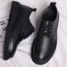 Men's Business Casual Oxford Shoes - Soft Sole Lace-Up Dress Shoes For Spring, Black Slip-Resistant Formal Shoes_vogvips.com