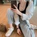 Women's Round Toe Color Block Casual Sneakers Lace Up German Training White Shoes For Autumn And Winter_vogvips.com