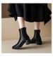 Autumn New Slim For Women British Style Commuting Fashion Simple Versatile Chunky Mid Heel Round Toe Ankle Boots_vogvips.com
