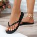 Women's Summer Solid-Color Fashion Waterproof Non-Slip Breathable Round-Toe Flat Slip-On Beach Pool Bathroom Flip-Flops_vogvips.com