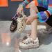 Sparkling Rhinestone Women's Casual Sneakers - Fashionable Round Toe Low-Top Shoes With PU Upper & Comfortable Mid Heel_vogvips.com