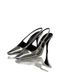Elegant Metallic Silver Heels Square Toe Shallow Mouth Stiletto Feminine Glossy Back Strap Hollow High Heel Sandals_vogvips.com